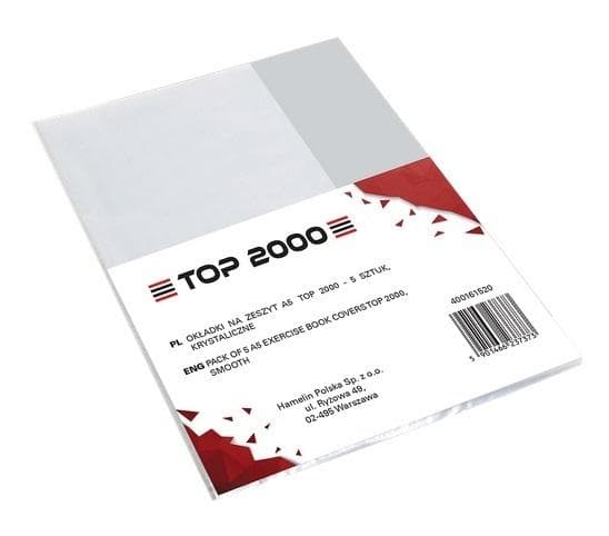 A5 PP notesbogsomslag, krystalklart (5 stk.) TOP2000