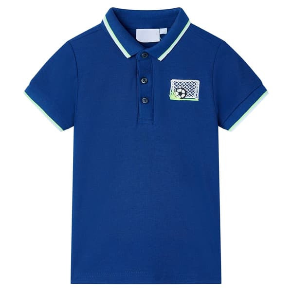 Børnepoloshirt, mørkeblå, 116