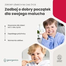 Georganics jordbærtandpasta til børn med fluorid 75 ml