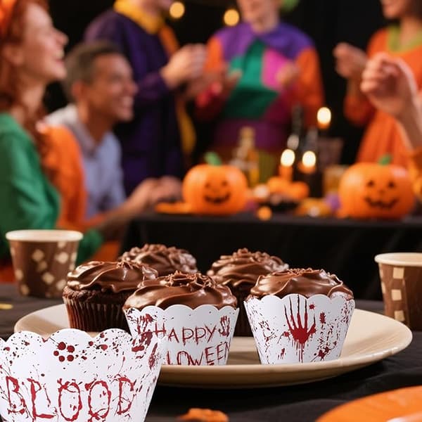 12x Halloween Blodgyser Cupcake Forme
