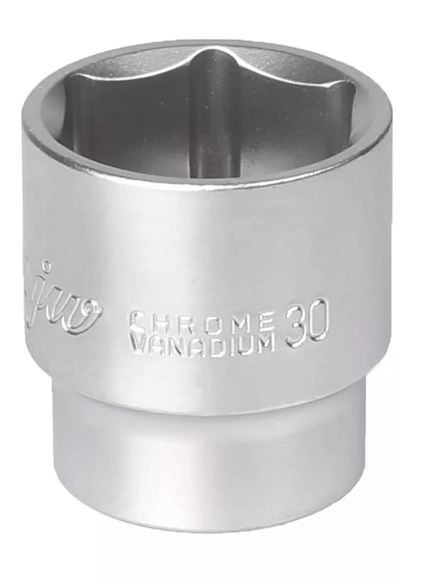 Topnøgle 1/2 tommer 6-vinkel 30 mm krom-vanadium stål CRV