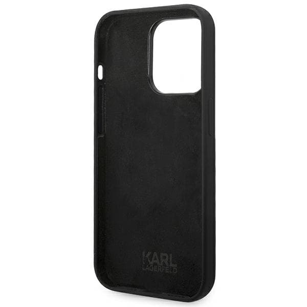 Karl Lagerfeld Silikone Choupette Body Cover til iPhone 14 Pro Max, Sort