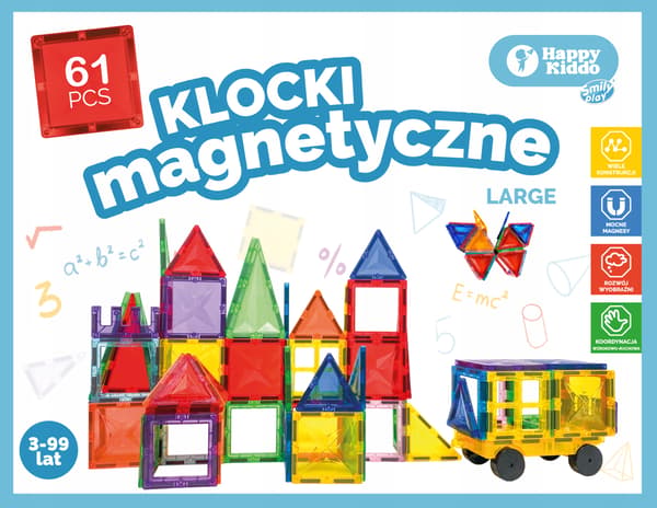 MAGNETISKE BLOKKE 61 STK.