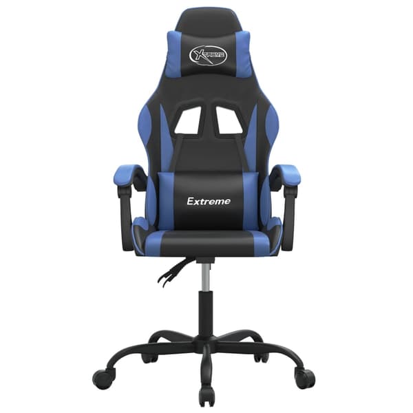 vidaXL gamingstol, sort og blå, kunstlæder