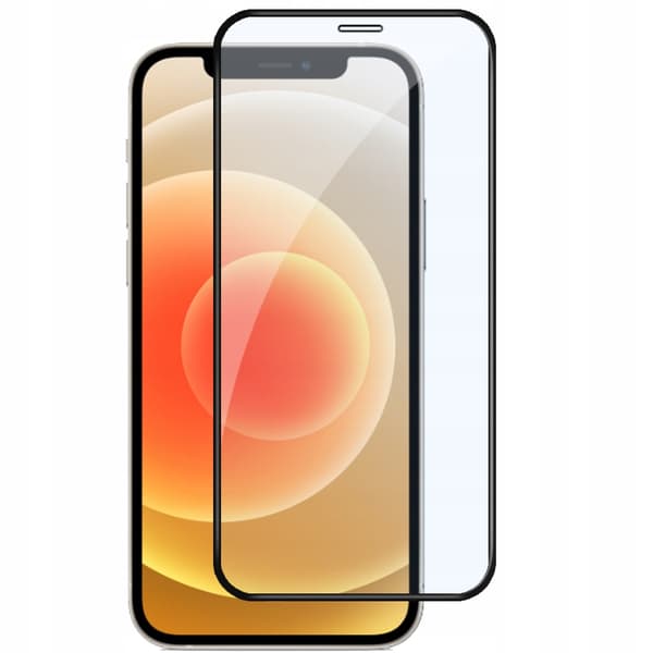 2x Härdat glas för iPhone 12/12 Pro med helskärmstäckning, 5D-glas