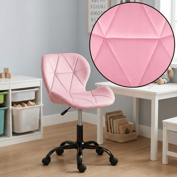 Luca kontorstol pink sorte ben