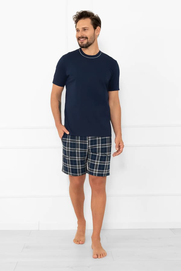 Herrpyjamas med kort ärm, korta byxor Andreas M