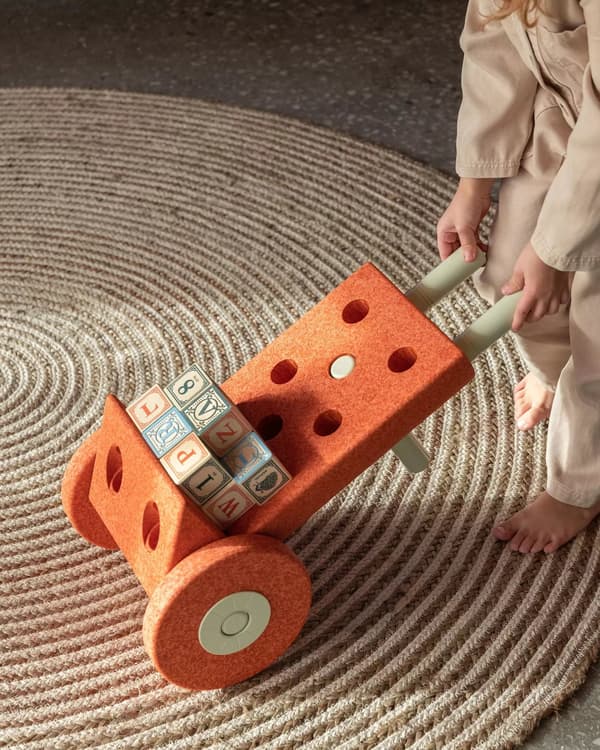 MODU - blokvinkel - sensorisk skumblok, orange