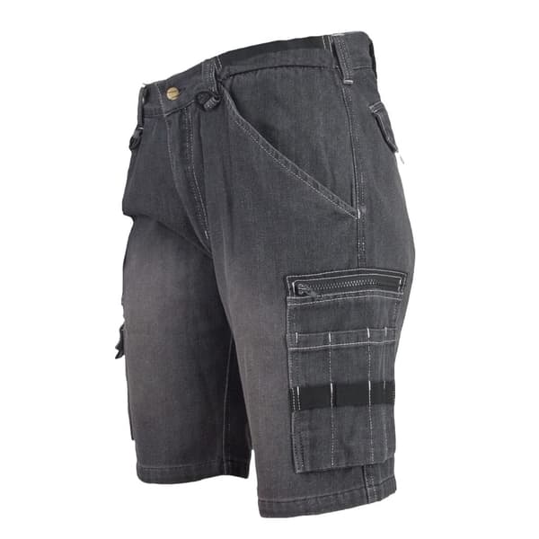 Hastearbejdsshorts i denim, grå, 605 48
