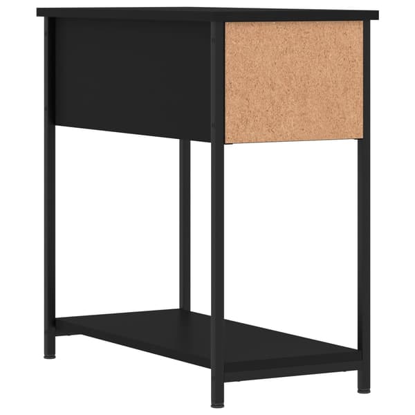 vidaXL sengeborde, sæt med 2, sort, 30x60x60 cm