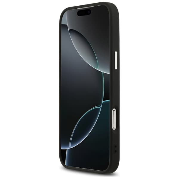 Guess Triangle Logo MagSafe -kotelo iPhone 17 Pro Maxille, musta