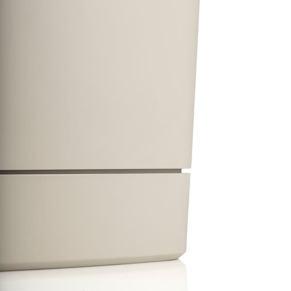 Cubi genbrugsblomsterpotte med underkop, beige, 19x19 cm