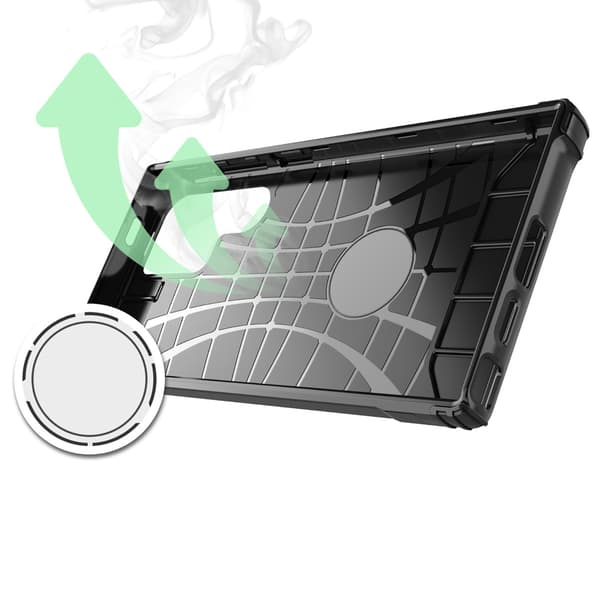 Samsung Galaxy S25 Edge Hybrid Armor Cover - Sort