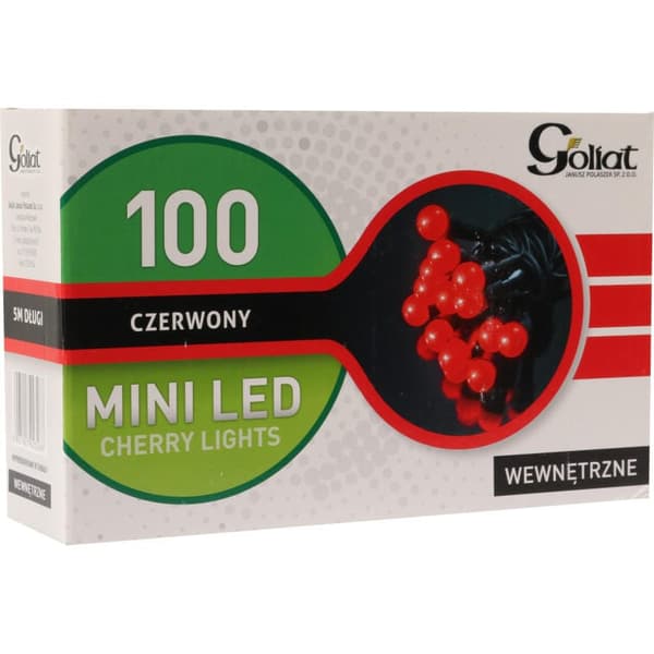 Röda LED-julgransbelysningar klotform 100 st 5 m IP20 inomhusbruk