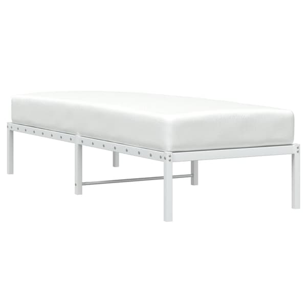 vidaXL metalsengestel hvid 75x190 cm