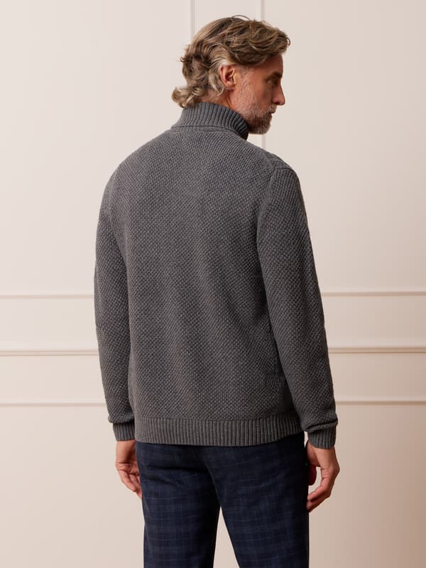 GRÅ PULLT HALS MANTON XL
