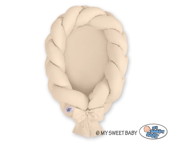 2-in-1 punottu vauvan kotelo - beige