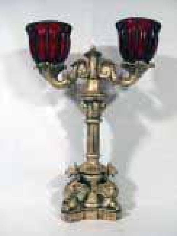 Dubbel röd ljusstake