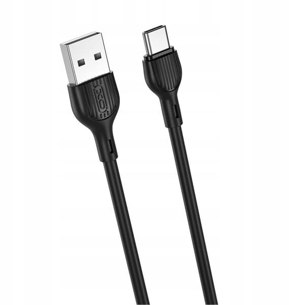 USB C-KABEL 2M | USB - USB TYP C-KABEL | SVART SNABBLADDNING | ÖVERFÖRING