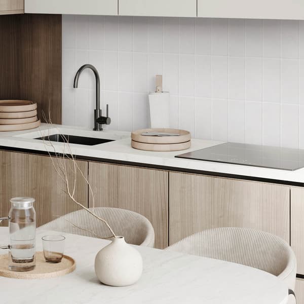 Selvklæbende vinylpanel med tryk til badeværelse 120x60 cm simpel rektangulær mosaik
