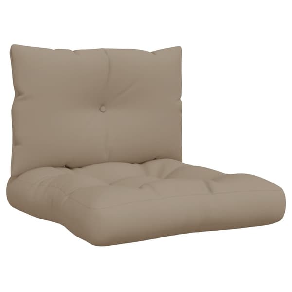 vidaXL Pallsoffkuddar, 2 st, Taupe, Tyg
