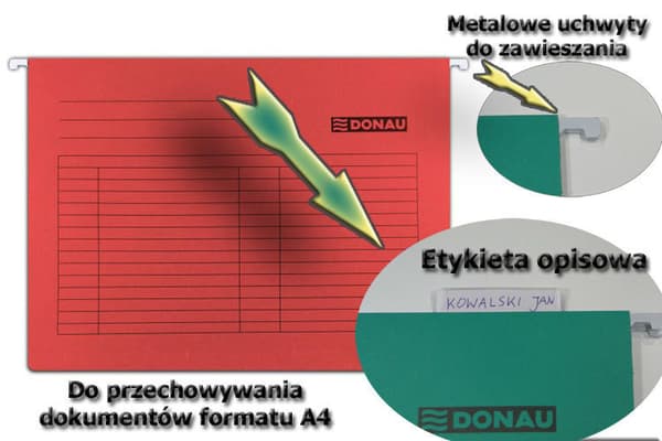DONAU hængemappe, A4, 230 g/m², blå