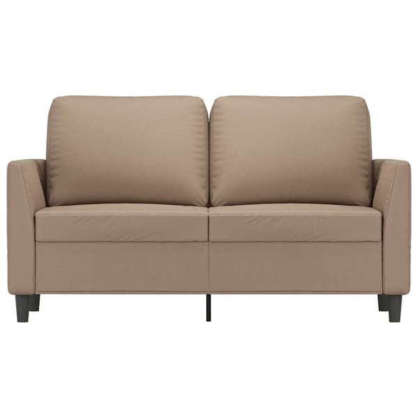 vidaXL 2-sitssoffa, Cappuccino, 120 cm, konstläder