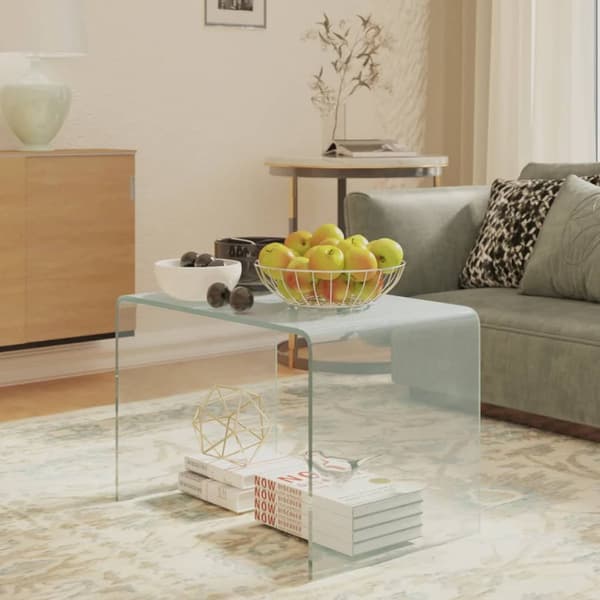 vidaXL Sidobord, 40x40x60 cm, härdat glas