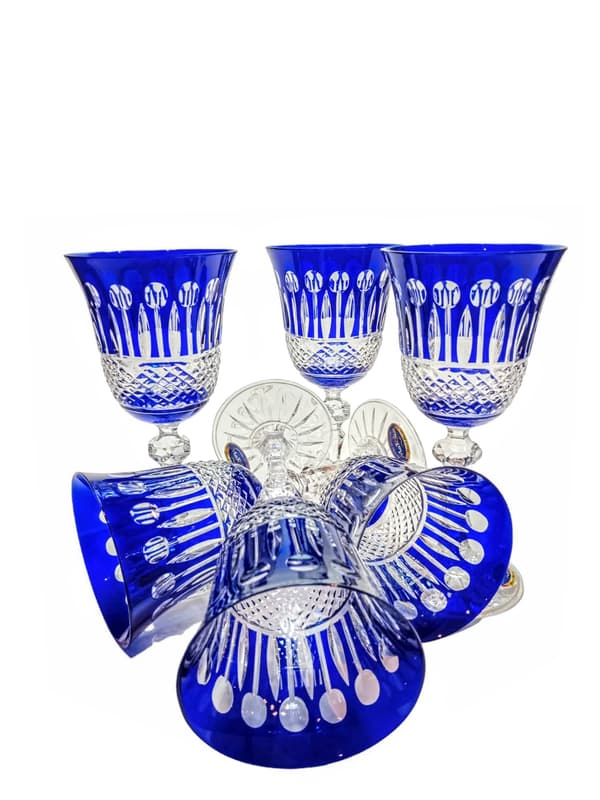 Koboltkristallvinglas 170 ml Franska