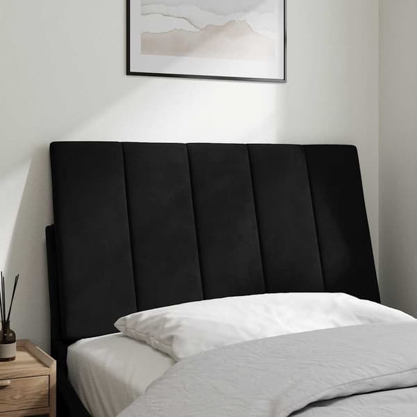 vidaXL Sängynpäädyn tyyny, musta, 90 cm, sametti