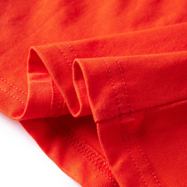 Barn långärmad T-shirt, vibrerande orange, 128