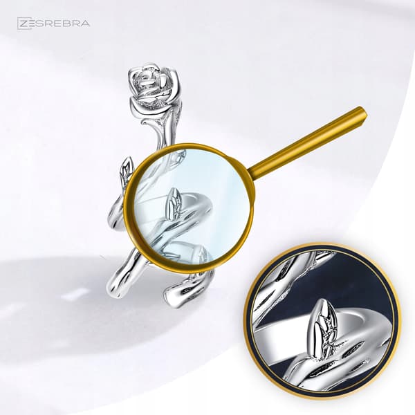 Rosberlocker silver 925 pärlhänge silverblomberlocker 925
