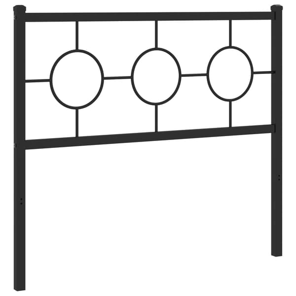 vidaXL metalsengegavl, sort, 100 cm