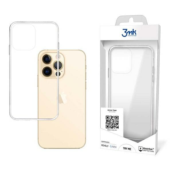 3MK Armor -kotelo iPhone 13 Pro Maxille, läpinäkyvä
