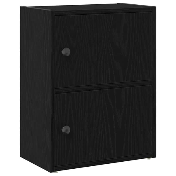 vidaXL bogreol sort egetræ 40x24x52 cm