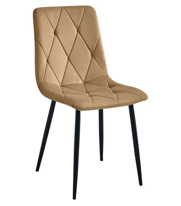 LIBRA stol - sammetsbruna/svarta ben x 2