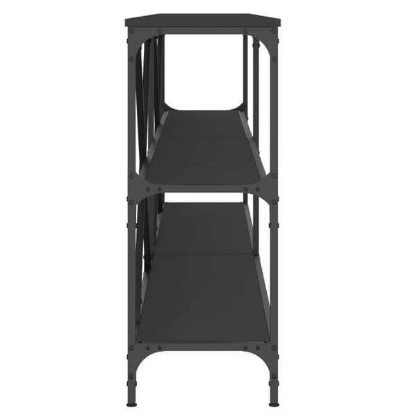 vidaXL konsolbord, sort, 200x30x75 cm, træbaseret materiale