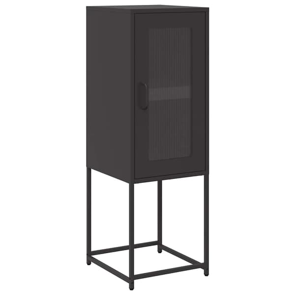 vidaXL kommode sort 36x39x107 cm koldvalset stål