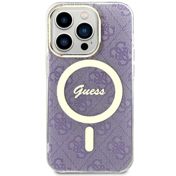 Guess IML 4G MagSafe-etui til iPhone 14 Pro, lilla