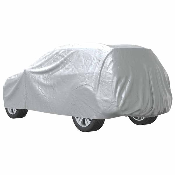 vidaXL SUV bilovertræk med stropper, komplet, sølv, M