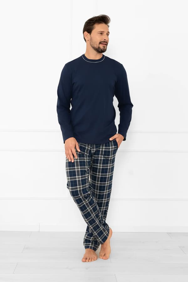 Herrpyjamas med lång ärm, långbyxor Andreas XL
