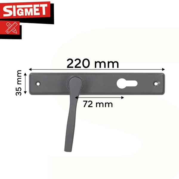 Portinkahva, pitkä levy NATI 72 mm grafiitti INSERT