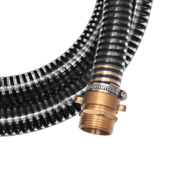 vidaXL sugeslange med messingkoblinger, 7 m, 25 mm, sort