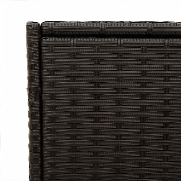 vidaXL opbevaringskasse til haven, sort, 283 l, polyrattan