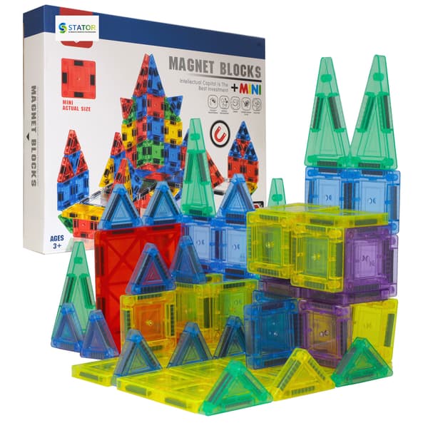 76-delte miniature magnetiske byggeklodser - magnetklodser