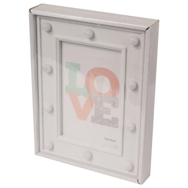 Fotoram med LED-belysning vit Elegance 21x15cm