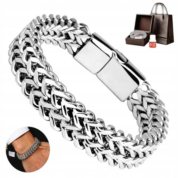 TJOCKT Silverarmband för män Present till män