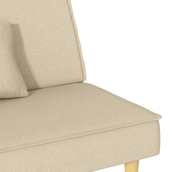 vidaXL Cremefärgad tygbäddsoffa