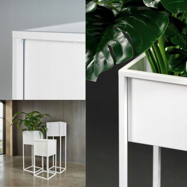 Blomkruksskydd Metall Vit Loft Monaco S 28x28x60