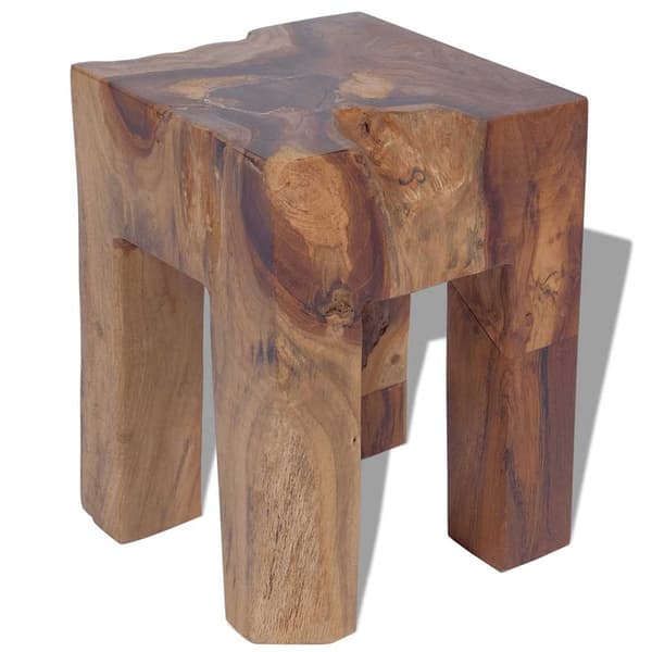 vidaXL Pall massiv teak